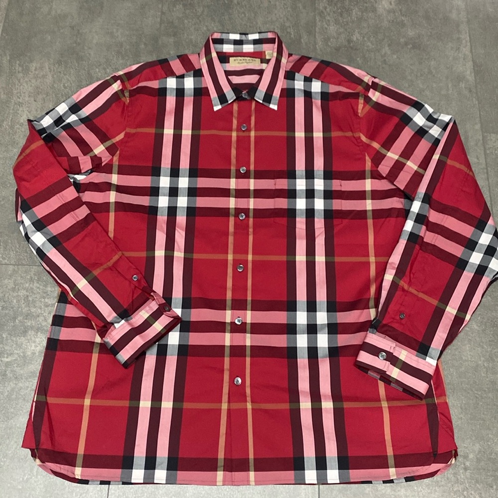Authentic BNWOT Burberry Check Button Down Shirt